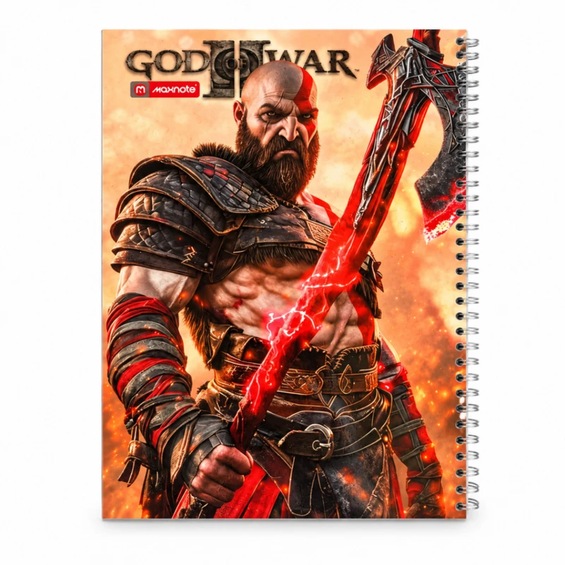 دفتر مشق 60 برگ سیمی مکس نوت مدل خدای جنگ God of war
