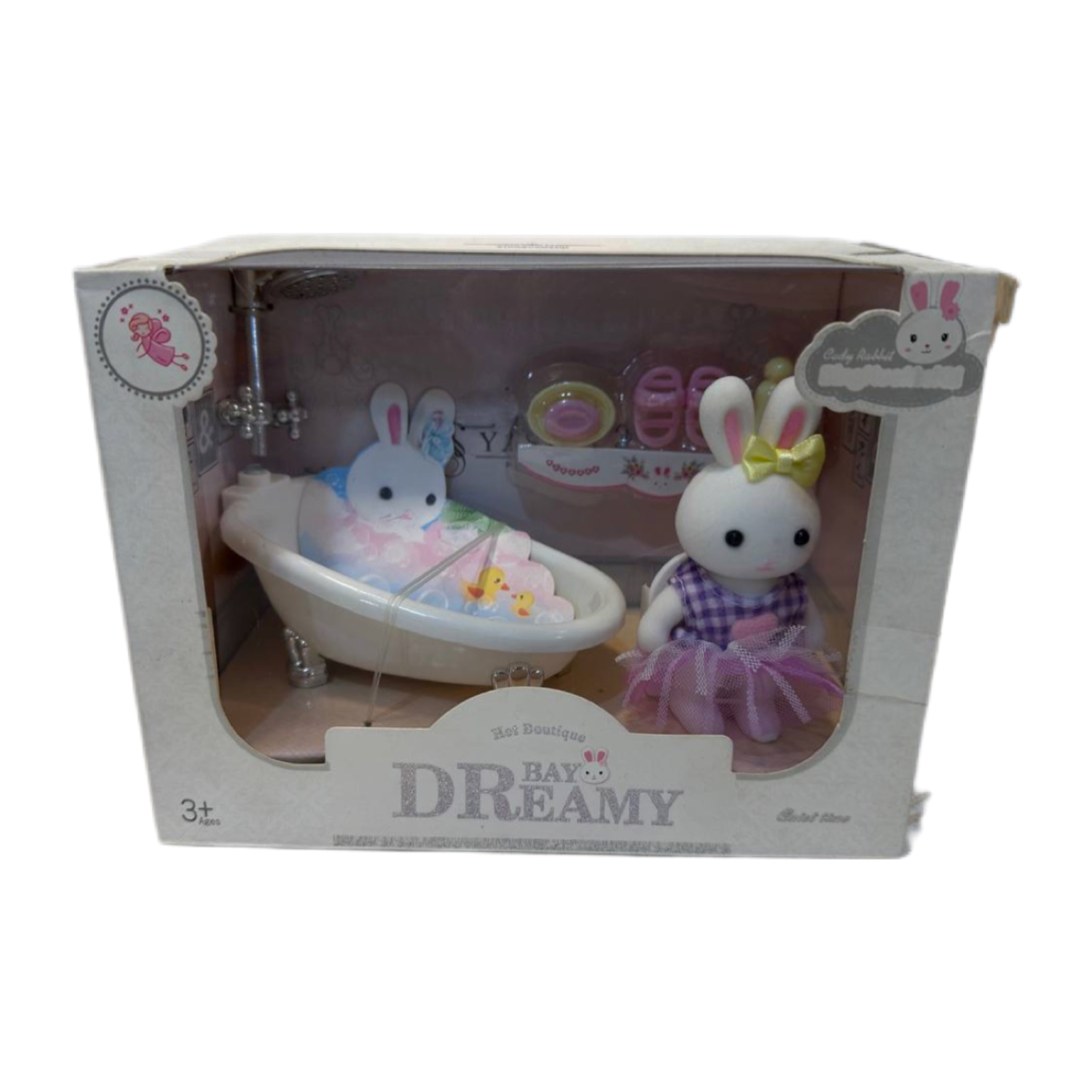 عروسک خرگوش با وان حمام برند bay dreamy